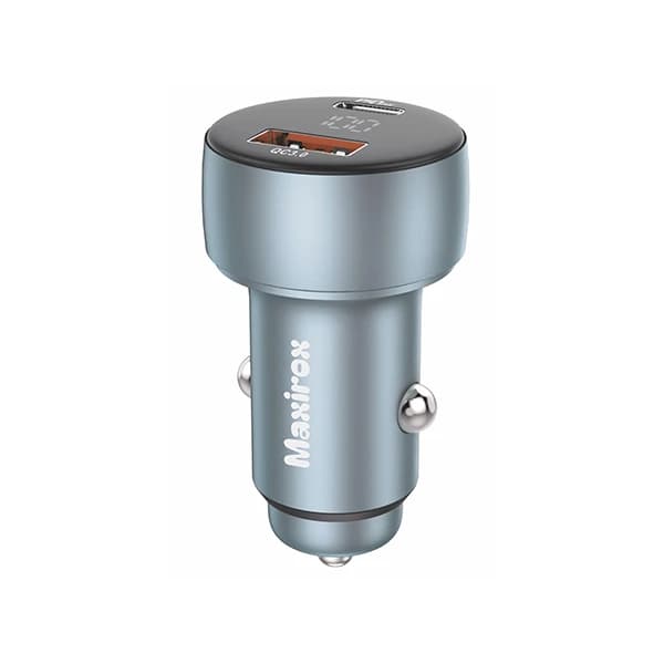 شارژر فندکی 48 وات Maxirox MV18 | تایپ سی PD و QC 3.0 | با نمایشگر دیجیتال