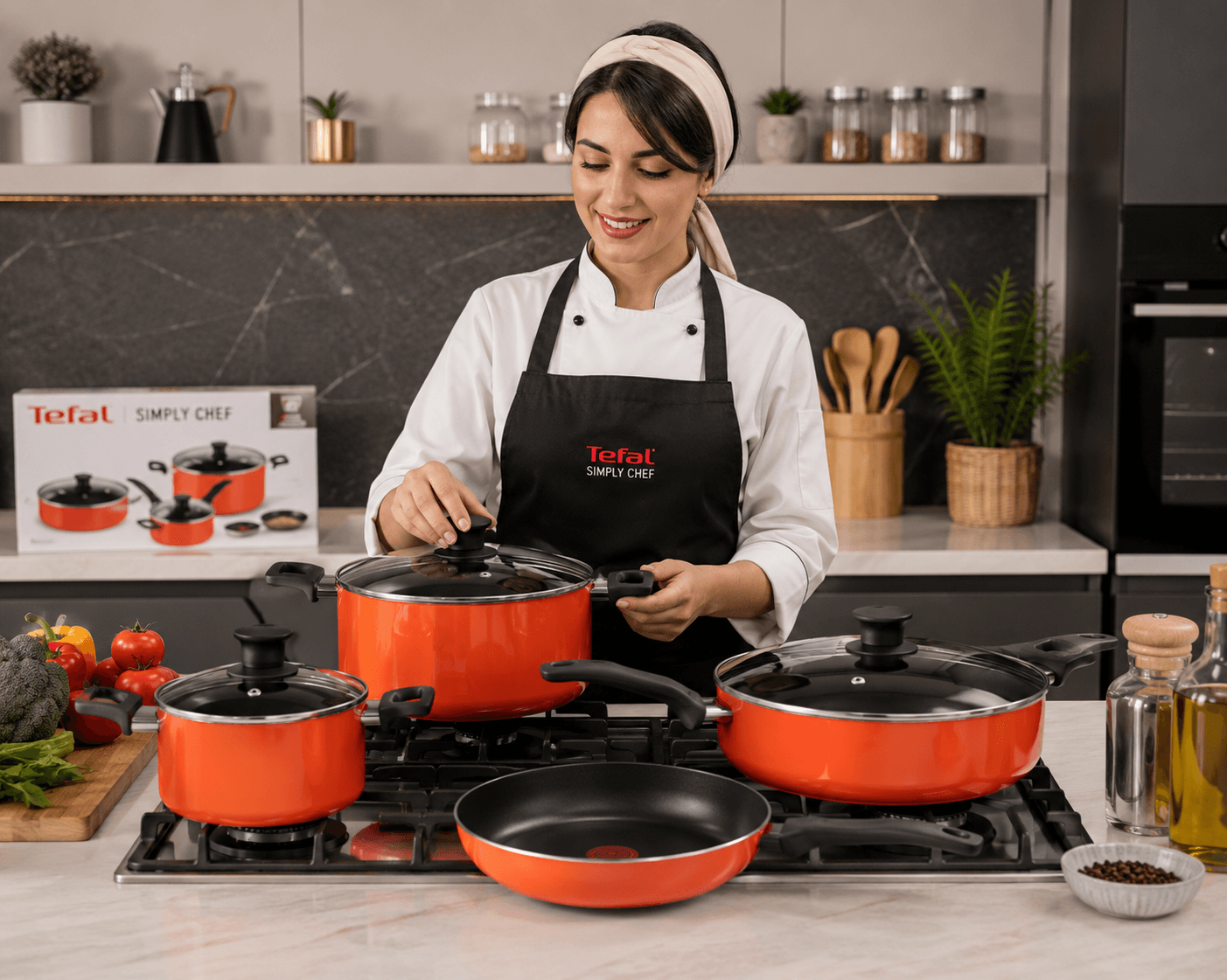 سرویس قابلمه ۹ پارچه تفال مدل Simply Chef — تصویر ۱۲