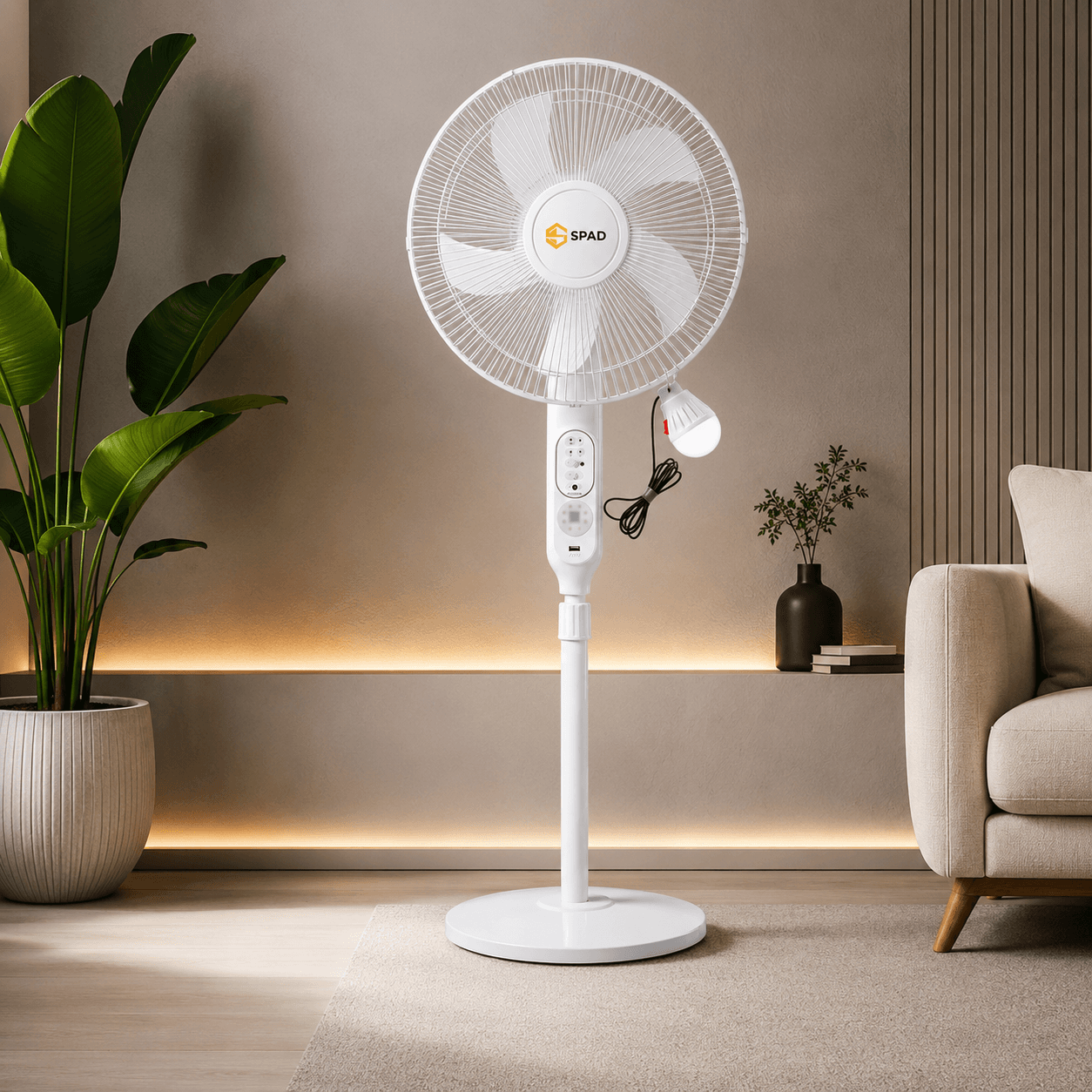 پنکه ایستاده شارژی اسپاد مدل SOLAR_FAN — تصویر ۳