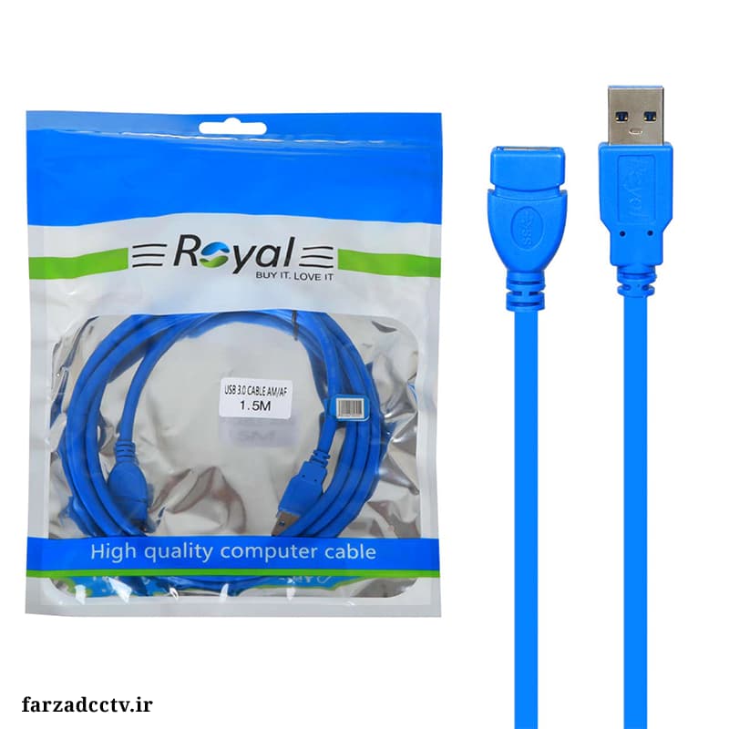 کابل افزایش طول رویال 1.5 متری USB A/F — تصویر ۲