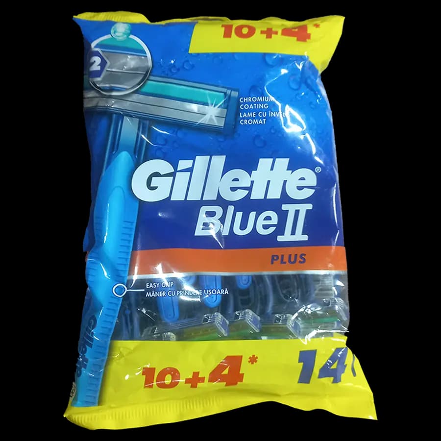 تیغ اصلاح ژیلت (Gillette) مدل بلو تو (Blue 2) 2 تیغه بسته 14 عددی — تصویر ۲