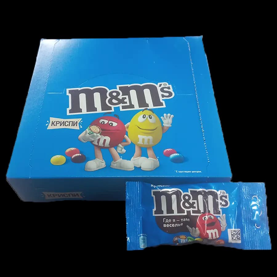اسمارتیز ام اند امز (M&M’S) با مغز کوکی و کريسپی 36 گرمی – عمده بسته 32 عددی — تصویر ۳