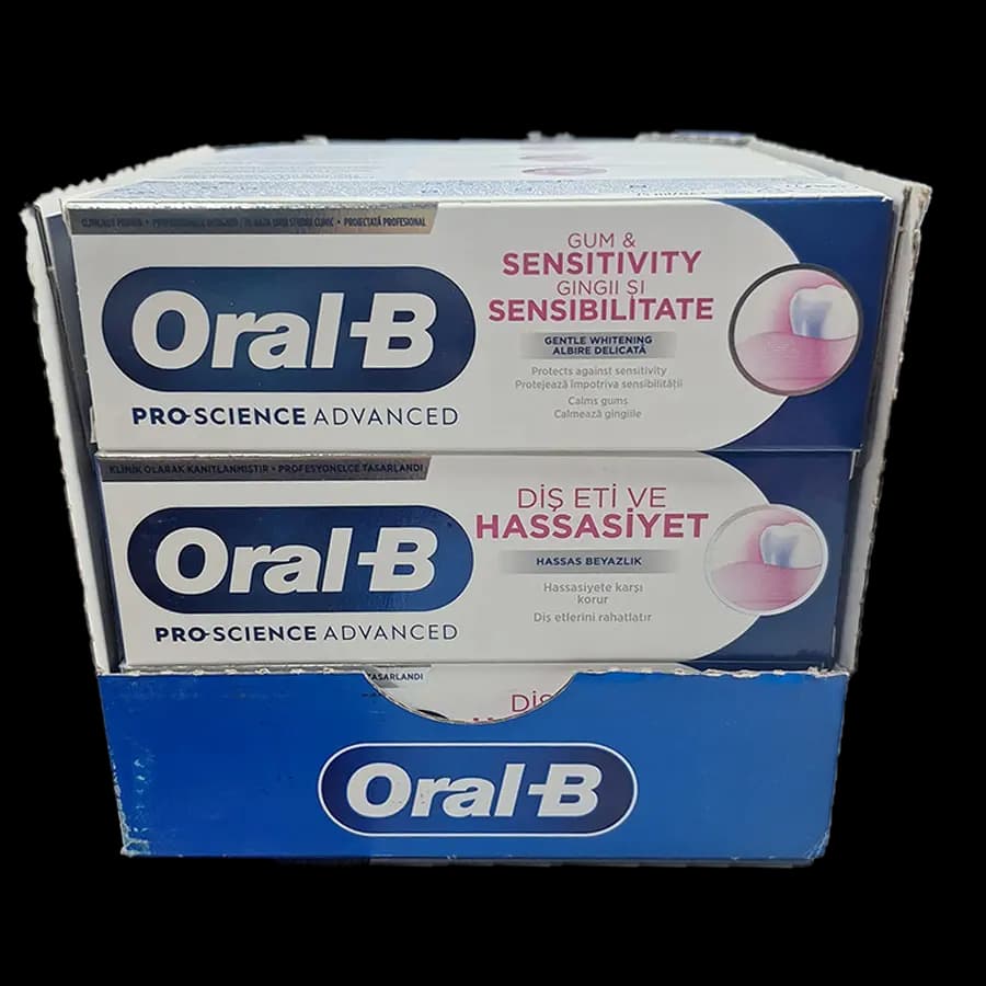 خمیر دندان اورال بی مخصوص لثه و حساسیت (Gum & Sensitivity) حجم 75 میلی لیتر بسته 12 تایی ساخت ترکیه