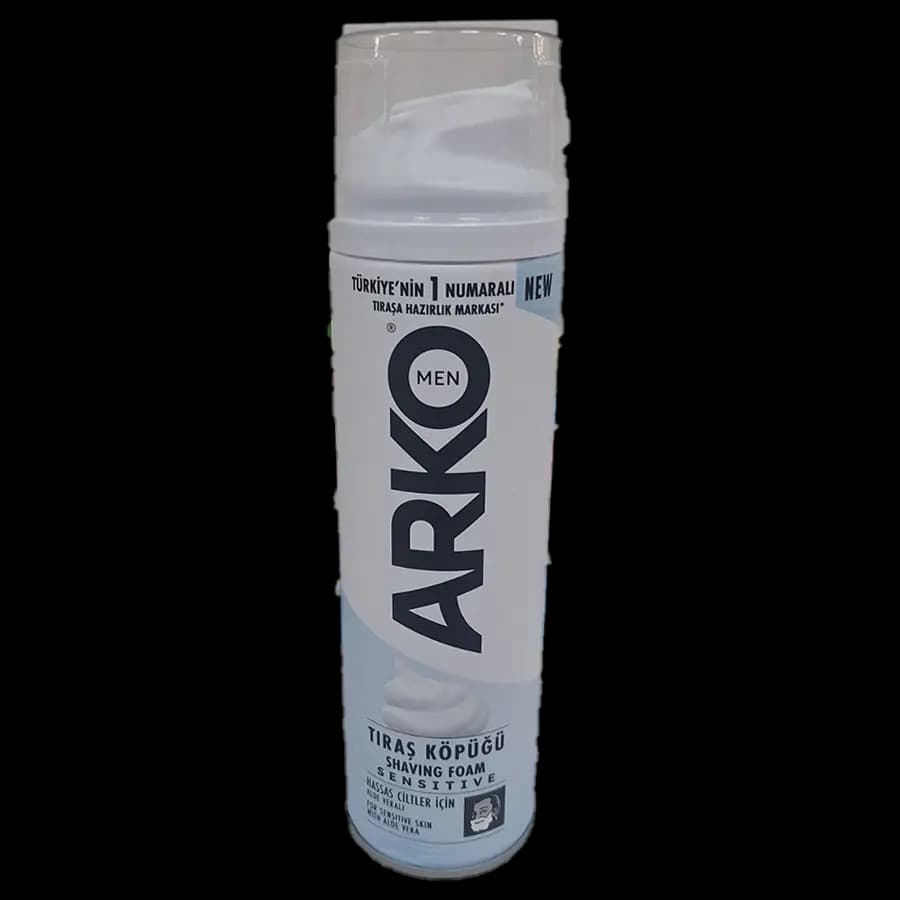 فوم (کف) اصلاح آرکو (ARKO) مدل حساس – حاوی آلوئه‌ورا 200 میل