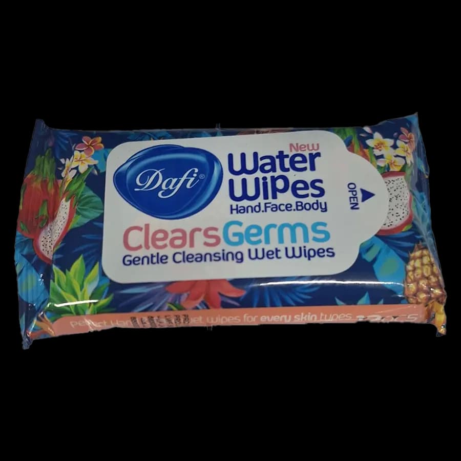 دستمال مرطوب آنتی‌باکتریال دافی مدل Water Wipes بسته 12 عددی