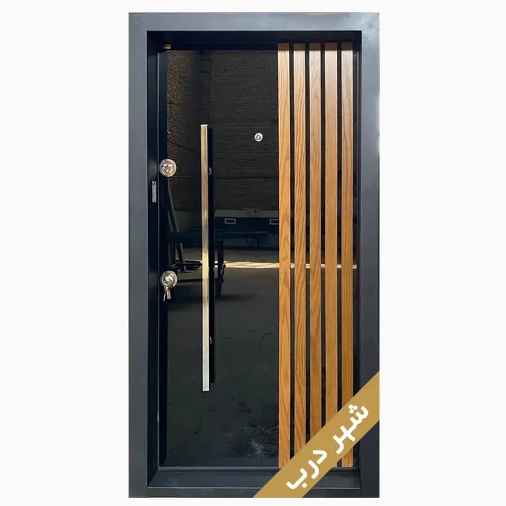 درب ضد سرقت شیشه سکوریت با پروفیل برجسته