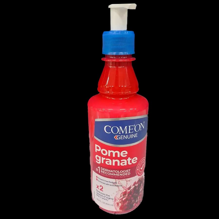 کرم مرطوب کننده و سفت‌کننده پوست کامان COME’ON مدل Pomegranate (عصاره انار) حجم 400 میلی لیتر