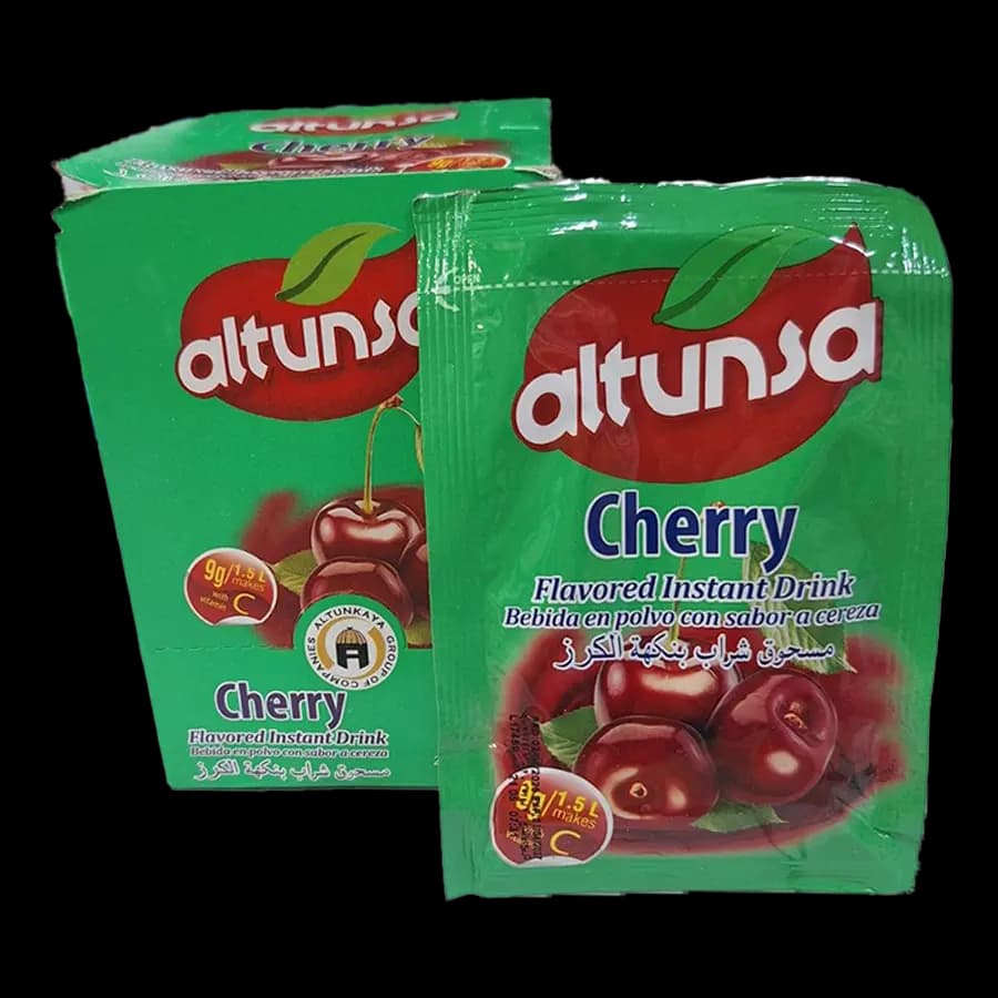 پودر شربت فوری التون سا (Altunsa) طعم گیلاس ساشه 9 گرمی بسته 24 عددی