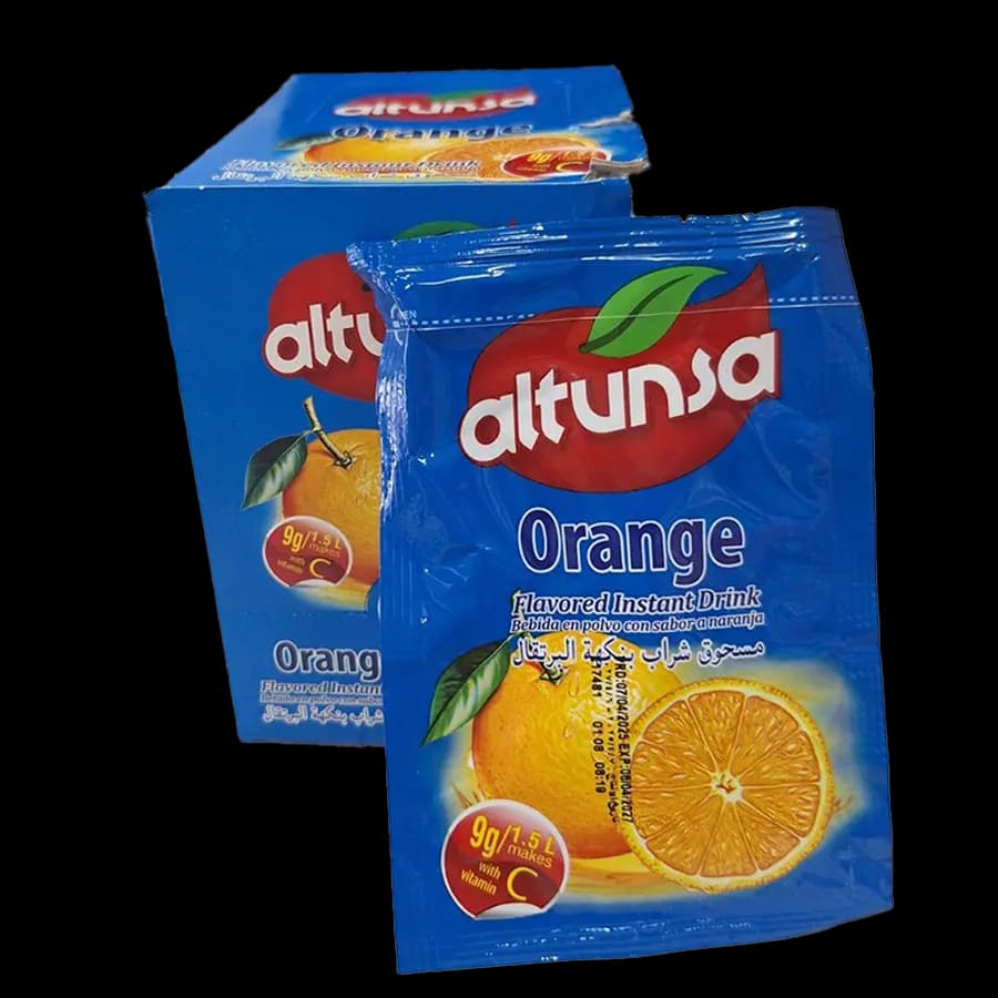 پودر شربت فوری التون سا (Altunsa) طعم پرتقال ساشه 9 گرمی بسته 24 عددی