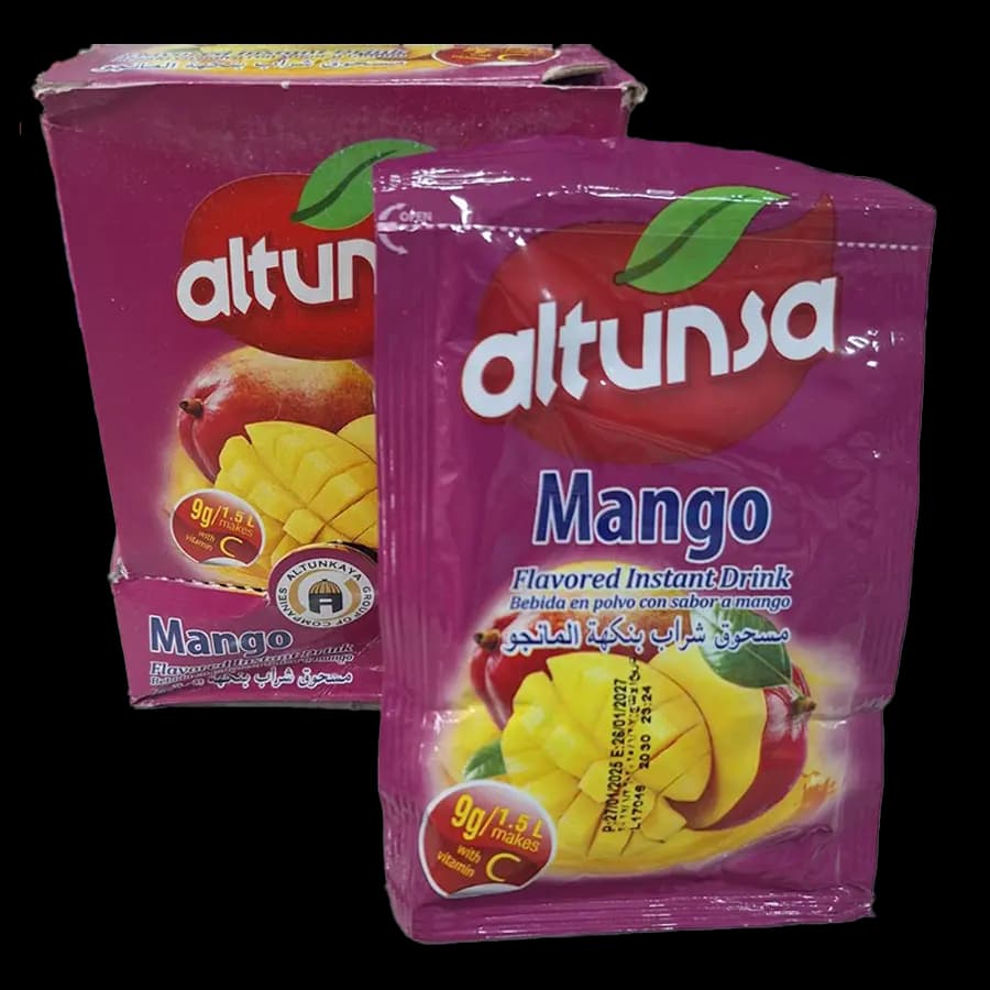 پودر شربت فوری التون سا (Altunsa) طعم انبه ساشه 9 گرمی بسته 24 عددی