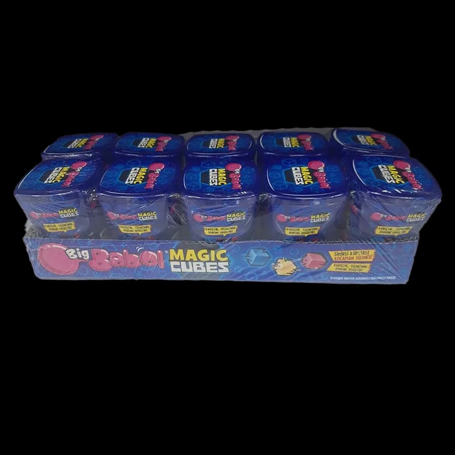 آدامس بادکنکی بیگ بابل (Big Babol) 86 گرمی مدل مجیک کیوبز بسته 10 عددی