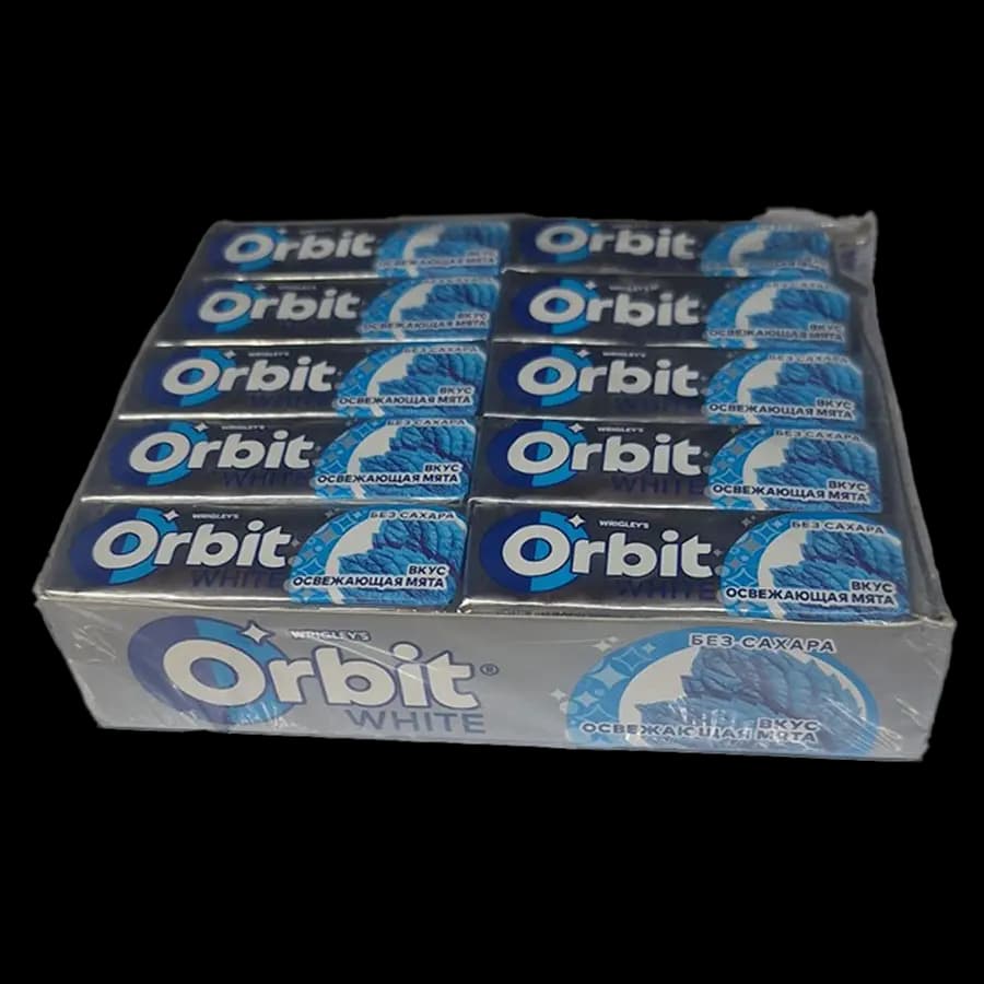 آدامس اوربیت بدون قند طعم نعنا خنک (سفیدکننده دندان) اصل بسته 30 عددی