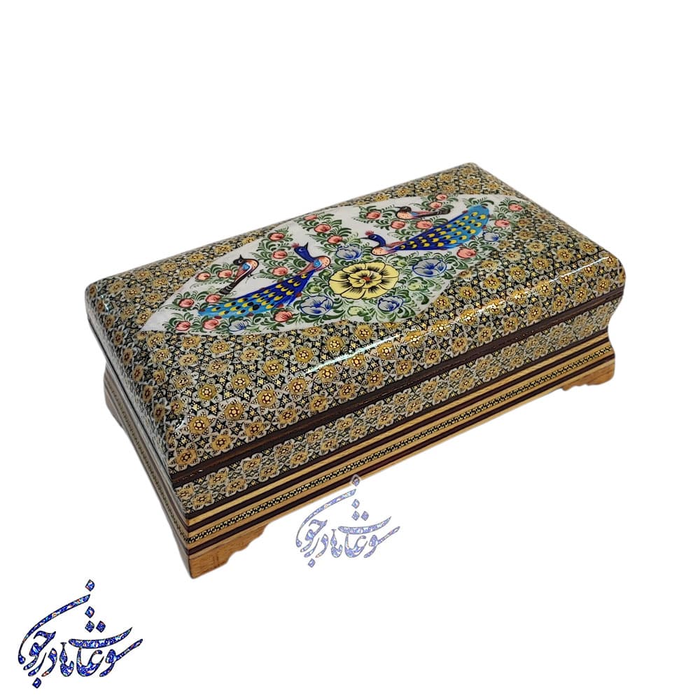 جا قاشق خاتم طرح گل و مرغ
