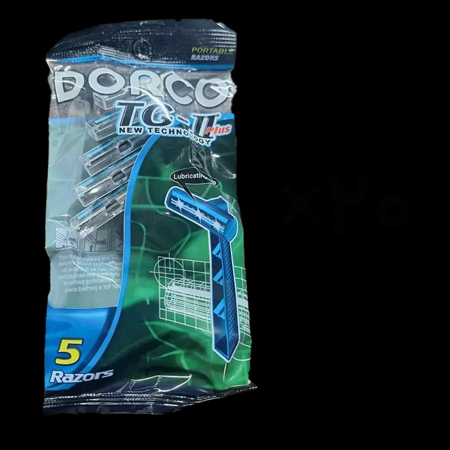 تیغ اصلاح دورکو (DORCO) مدل تی‌جی‌تو پلاس 2 تیغه بسته 5 عددی – جعبه 20 بسته ای — تصویر ۲