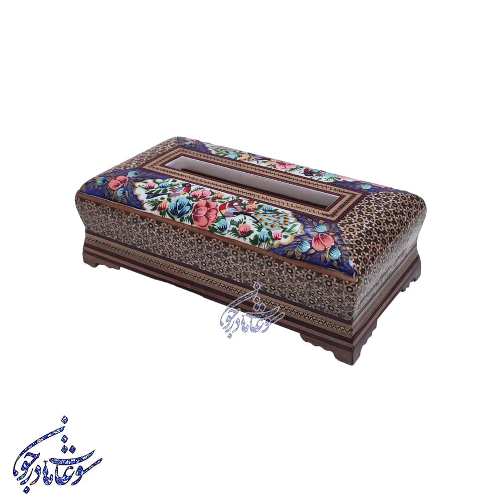 جادستمال کاغذی خاتم مدل گل و مرغ