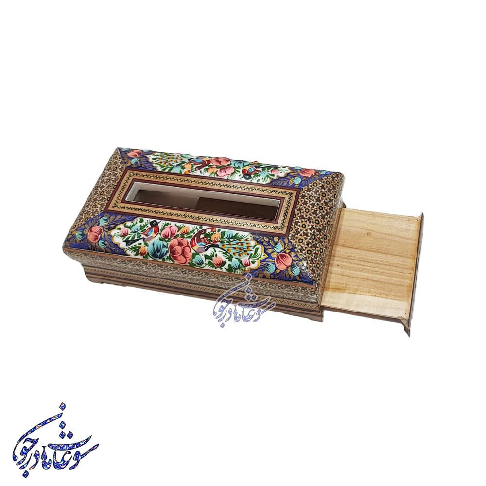 جادستمال کاغذی خاتم مدل گل و مرغ — تصویر ۳