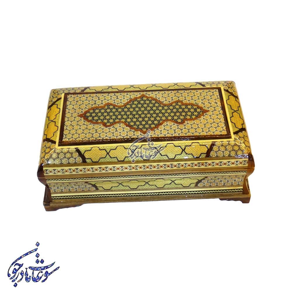 جعبه قاشق و چنگال خاتم بغل کاس مدل صلیبی — تصویر ۴