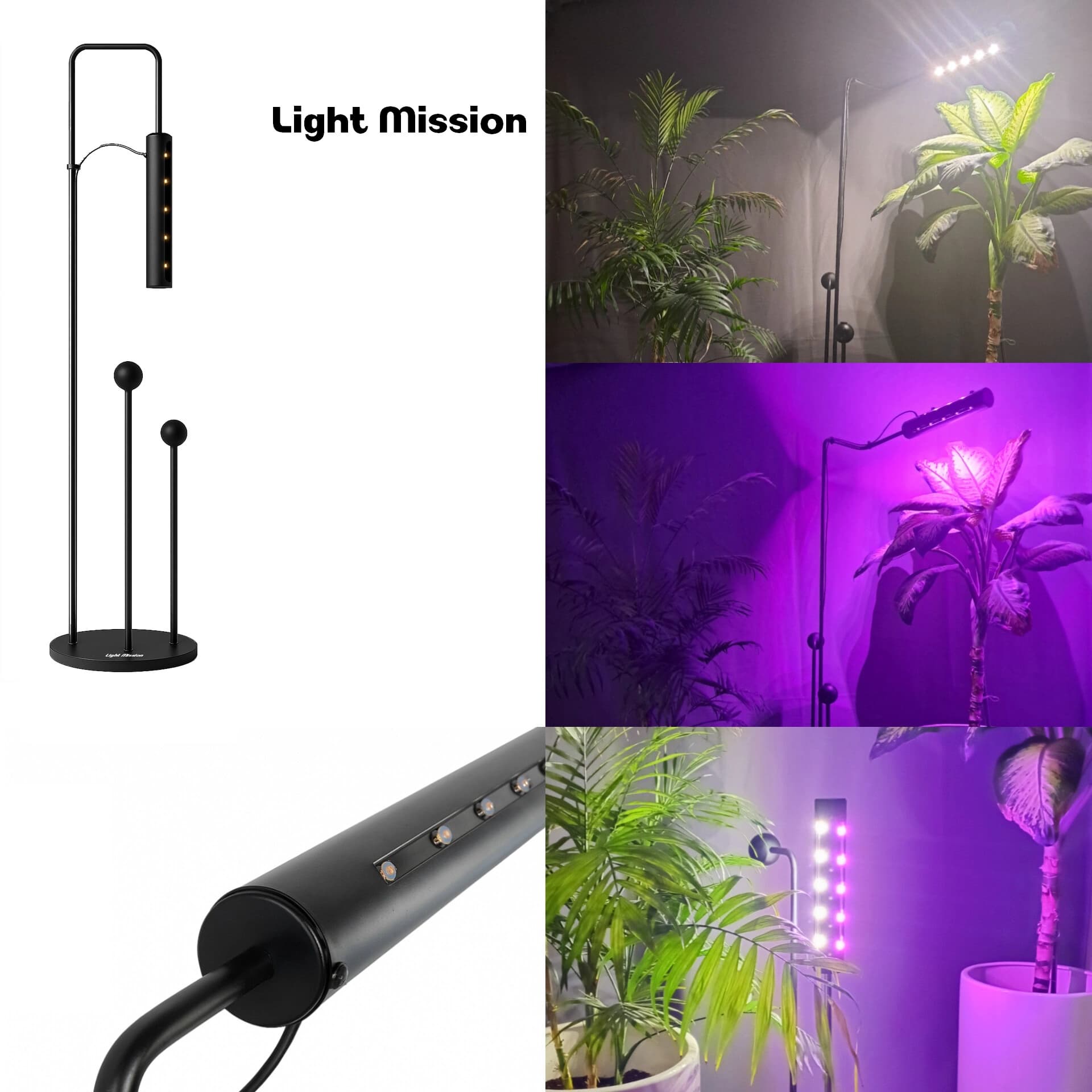 لامپ رشد گیاه لایت میژن مدل ARMAN 20 watt پایهدار با تایمر هوشمند — تصویر ۷