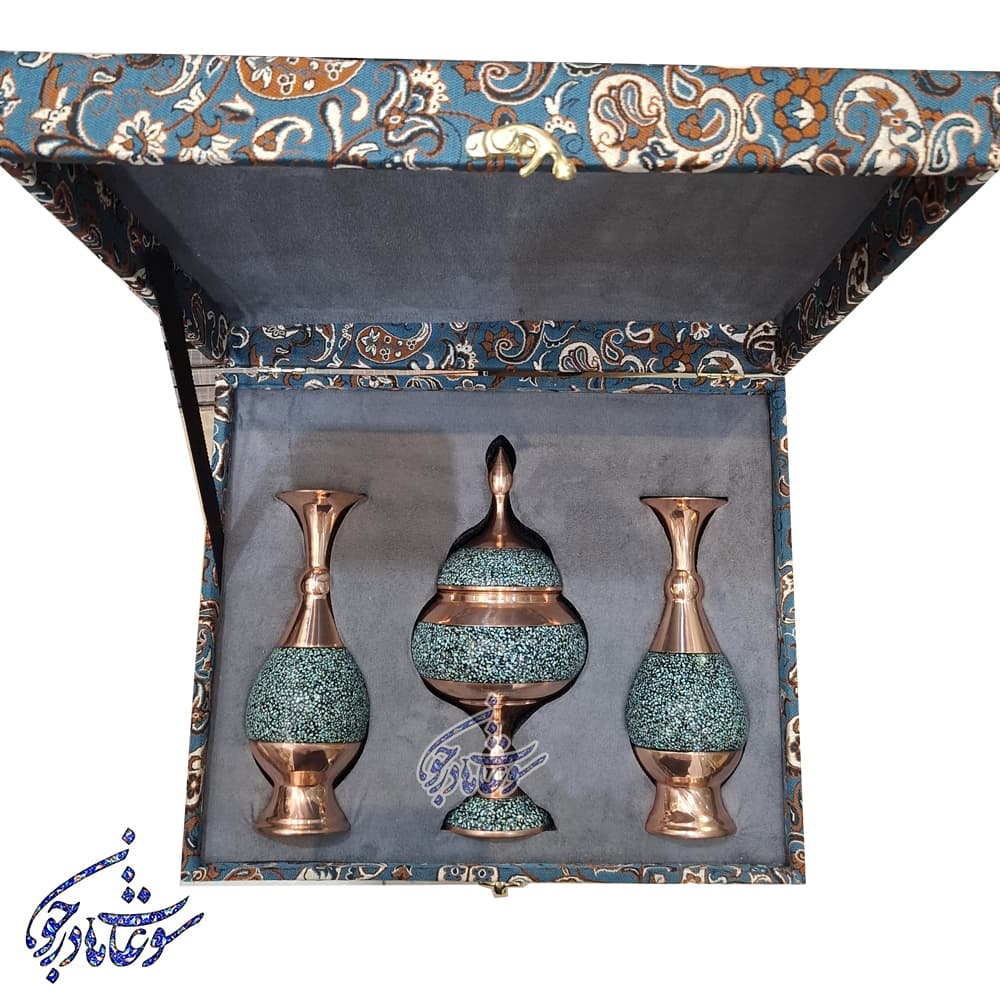 ست هدیه سازمانی و کادویی پک هدیه شرکتی باکس اداری فیروزه کوبی — تصویر ۹