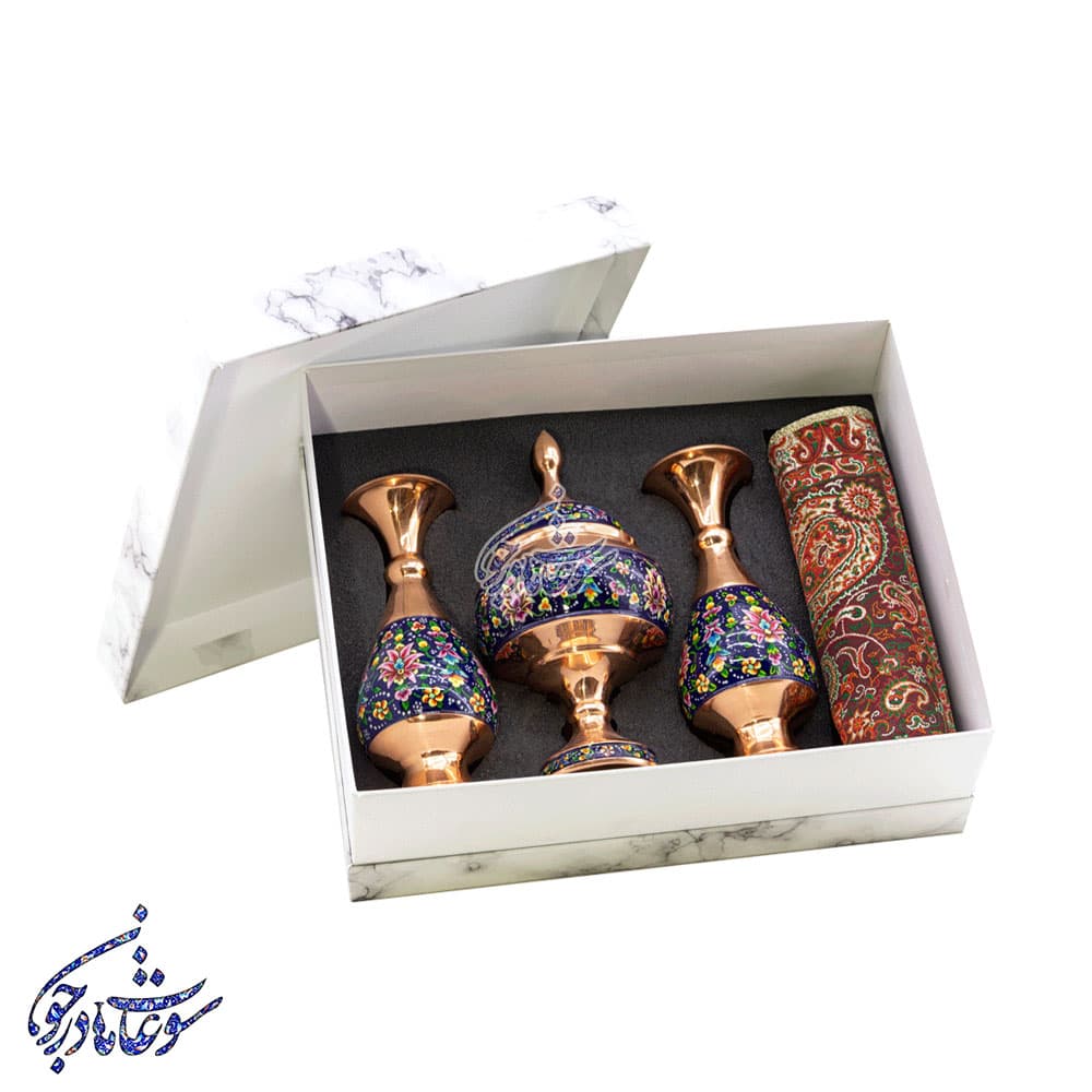 پک هدیه مس و پرداز و ترمه — تصویر ۳