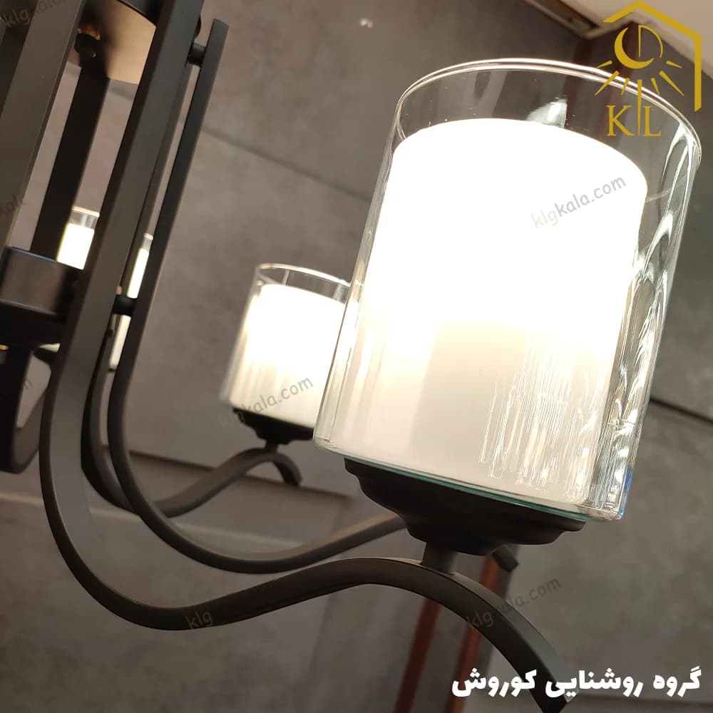 لوستر لهستانی مدل تابان – قابل انتخاب از 3 تا 8 شاخه — تصویر ۱۱