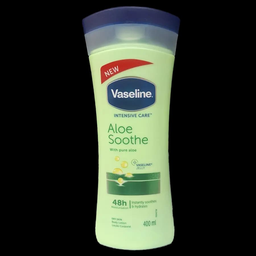 لوسیون بدن وازلین (Vaseline) مدل Aloe Soothe مخصوص پوست خشک حجم ۴۰۰ میلی‌لیتر