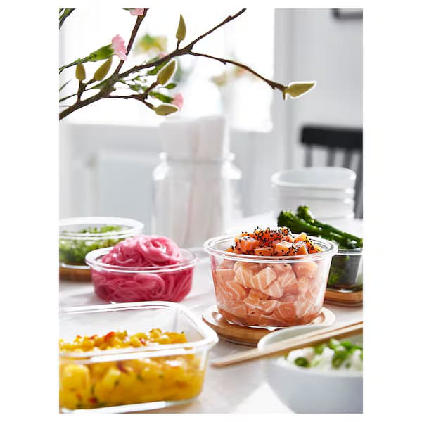 ظرف نگهدارنده غذا درب بامبو گرد ایکیا مدل IKEA 365+ — تصویر ۵