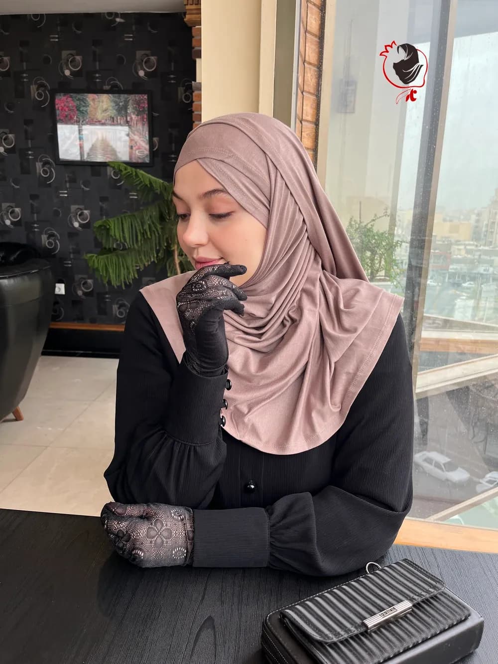 شال کویتی کرم خاکی — تصویر ۳