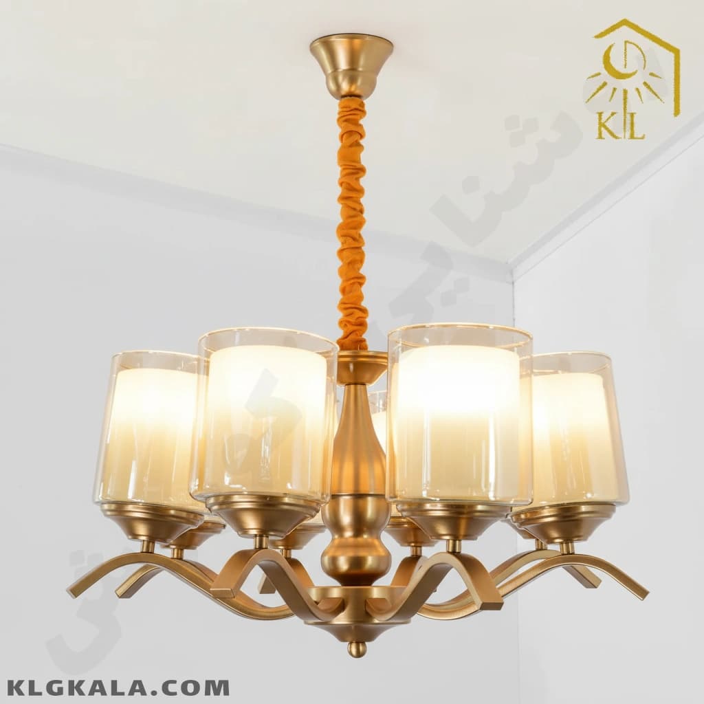 لوستر لهستانی مدل اهورا کد 5025 – قابل انتخاب از 3 تا 8 شاخه — تصویر ۹
