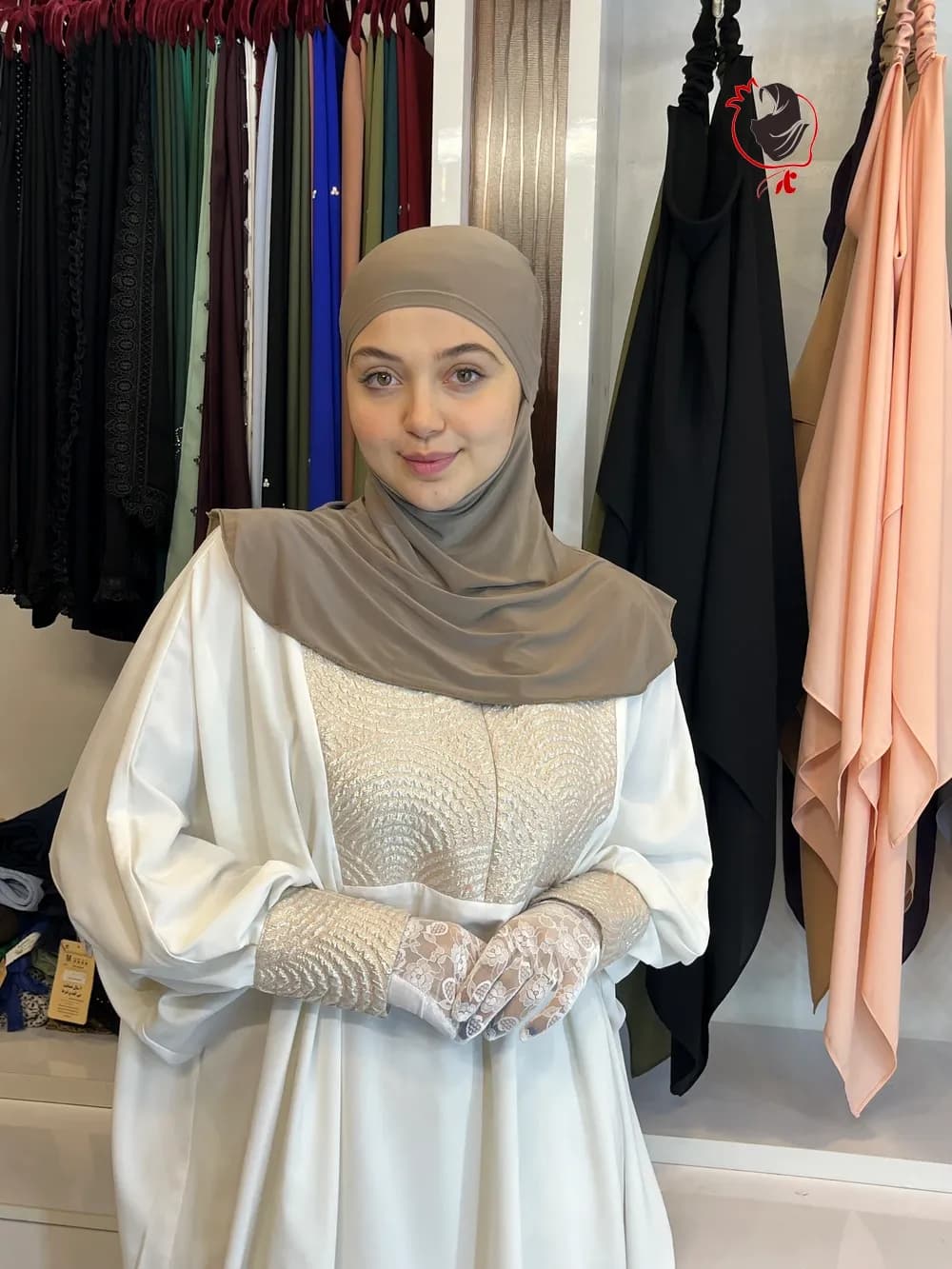 مقنعه حجاب زیرشالی موکا