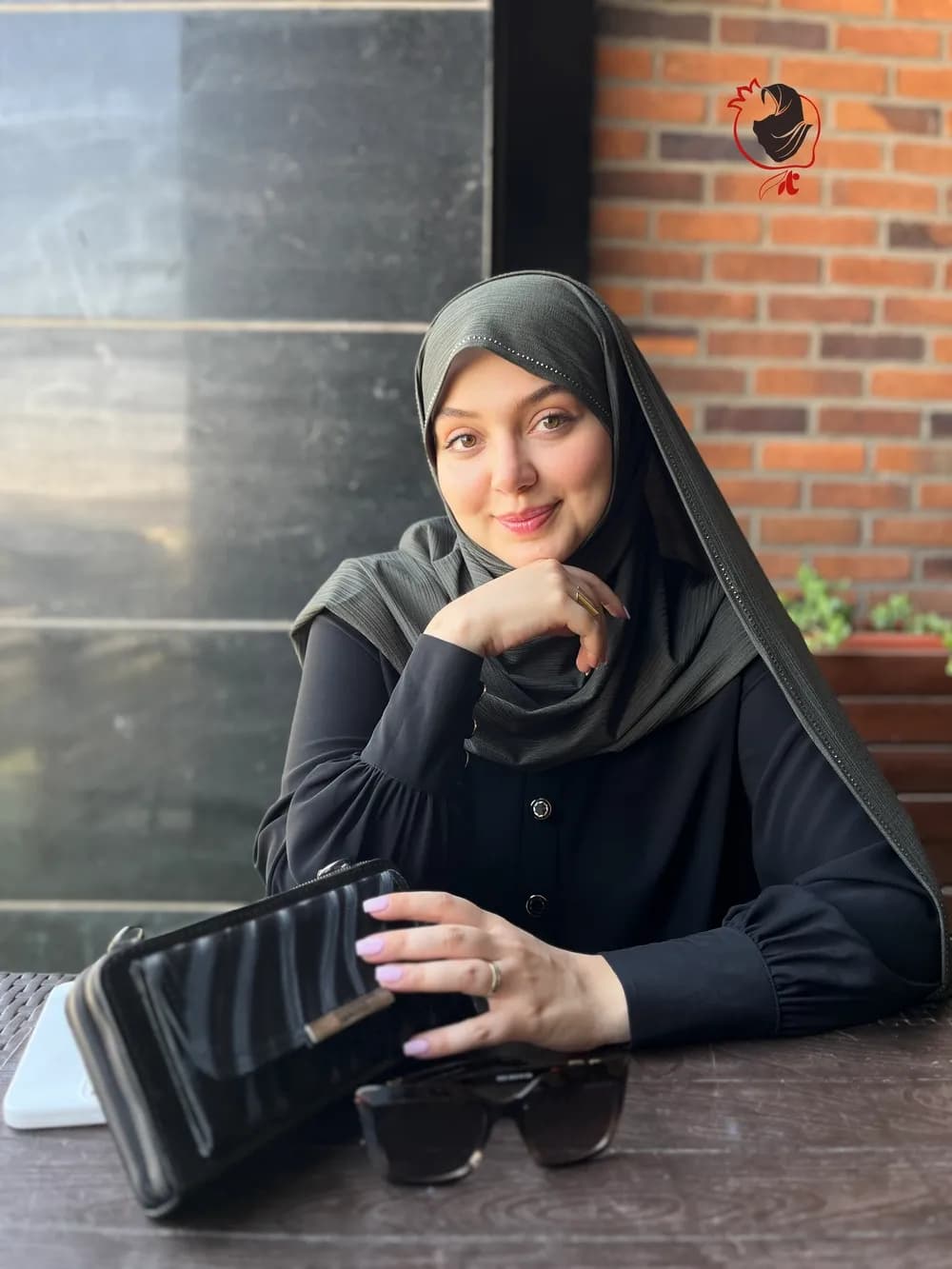 شال کشی نگیندار سبز ارتشی سیر
