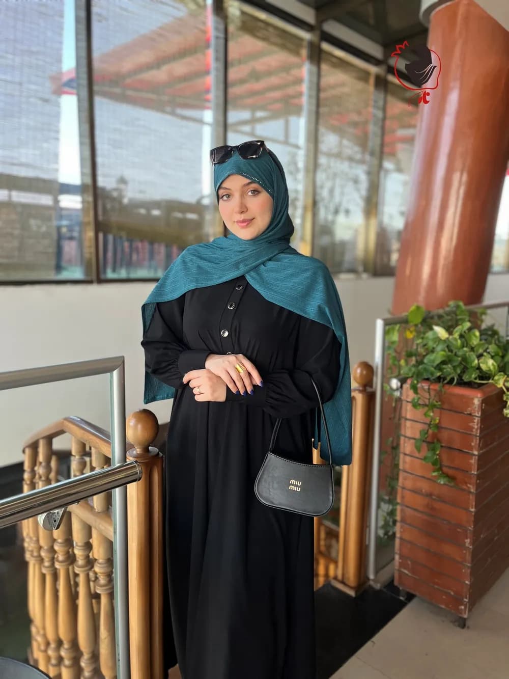 شال کشی نگیندار آبی کله غازی — تصویر ۲