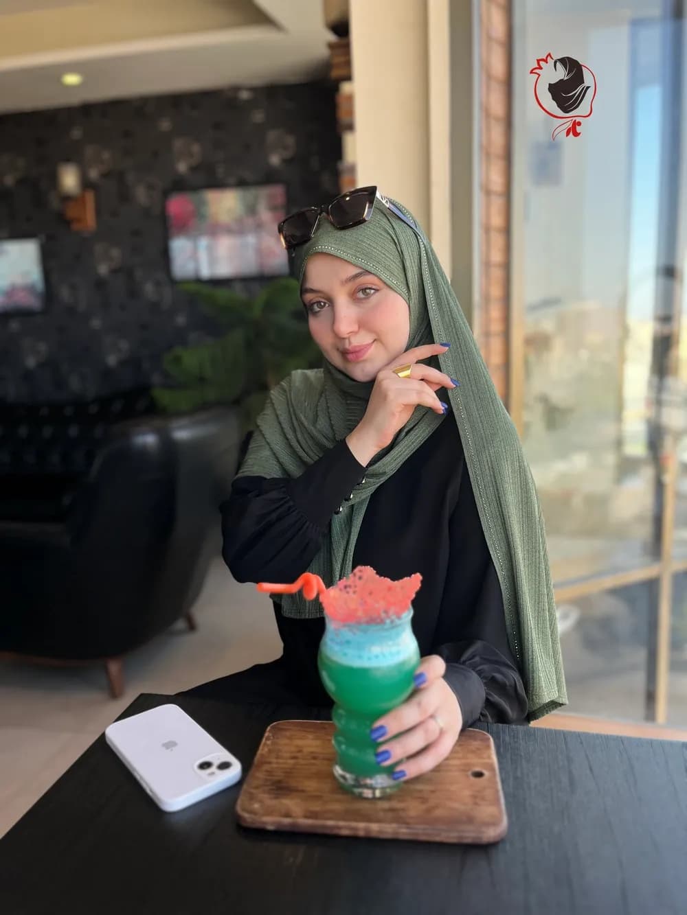 شال کشی نگیندار سبز