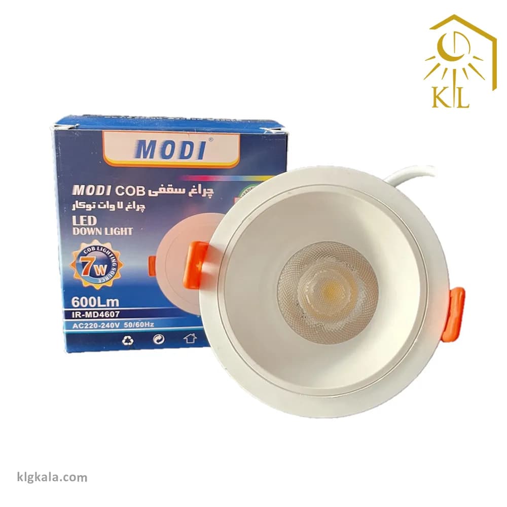 چراغ COB لنزدار 7 وات مودی مدل IR-MD4607 — تصویر ۲