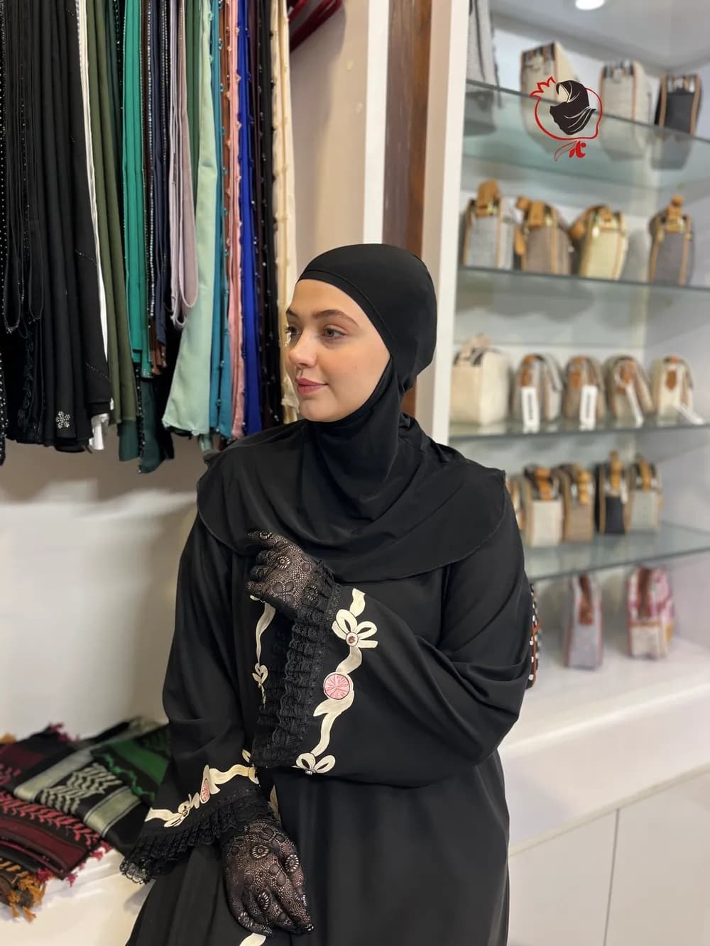 مقنعه حجاب زیر شالی مشکی