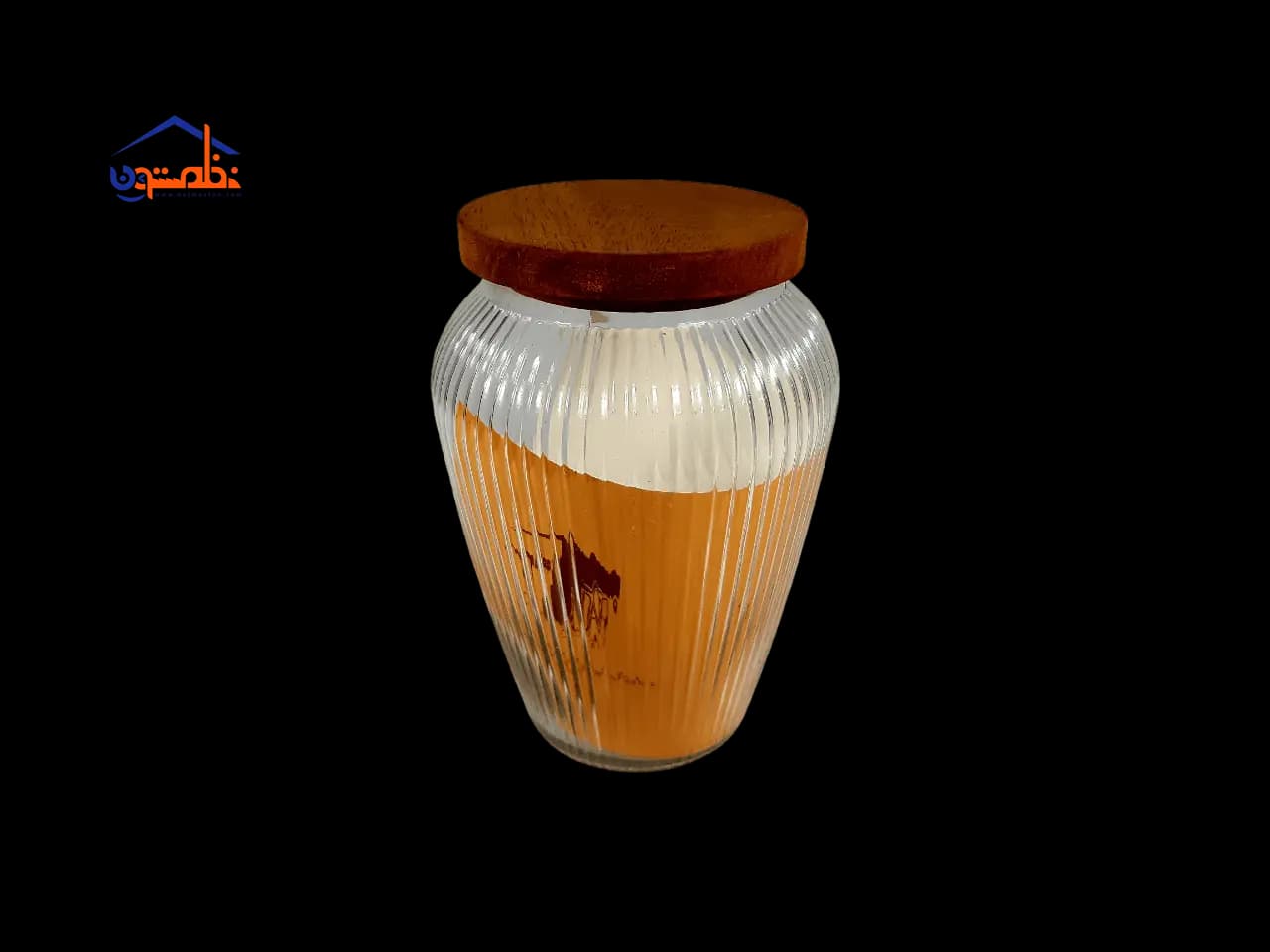 بانکه شیشه ای درب چوبی تیام بزرگ