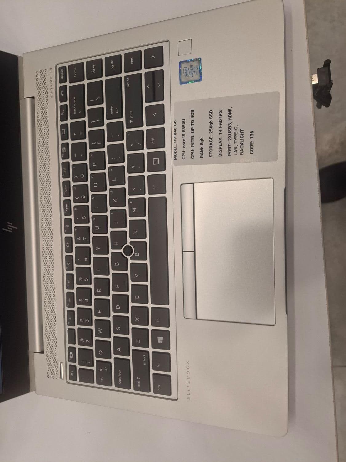 لپ تاپ استوک اچ پی Elitebook 840 G6 | 8GB RAM | 256GB SSD | i5 — تصویر ۴