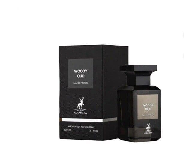 عطر تام فورد عود وود الحمبرا (طرح قدیم) / Maison Alhambra Woody Oud EDP حجم 100 میل – رایحهای چوبی و شرقی با الهام از تام فورد عود وود
