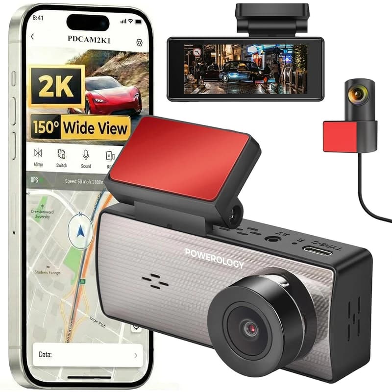 دوربین ثبت وقایع پاورلوژی مدل Dual Recording به همراه دوربین عقب — تصویر ۱۰