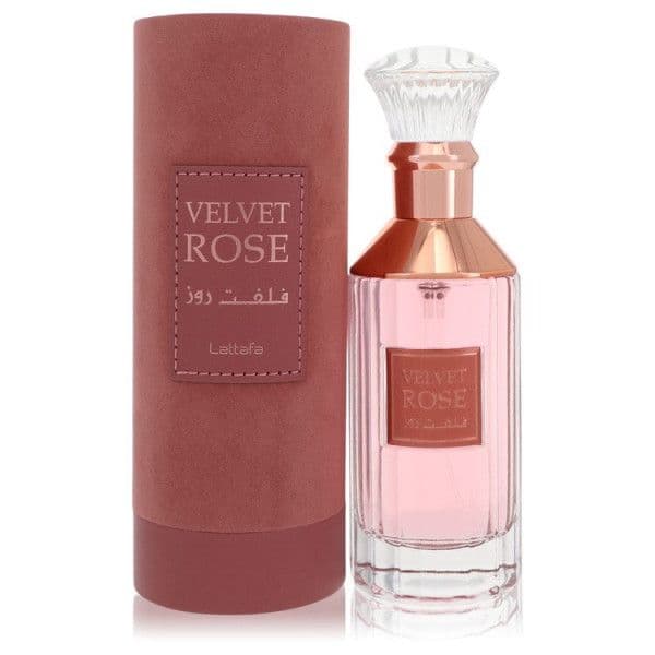 عطر ولوت رز لطافه / Lattafa Velvet Rose EDP حجم 100 میل – رایحه‌ای گلی و چوبی برای فصول سرد​