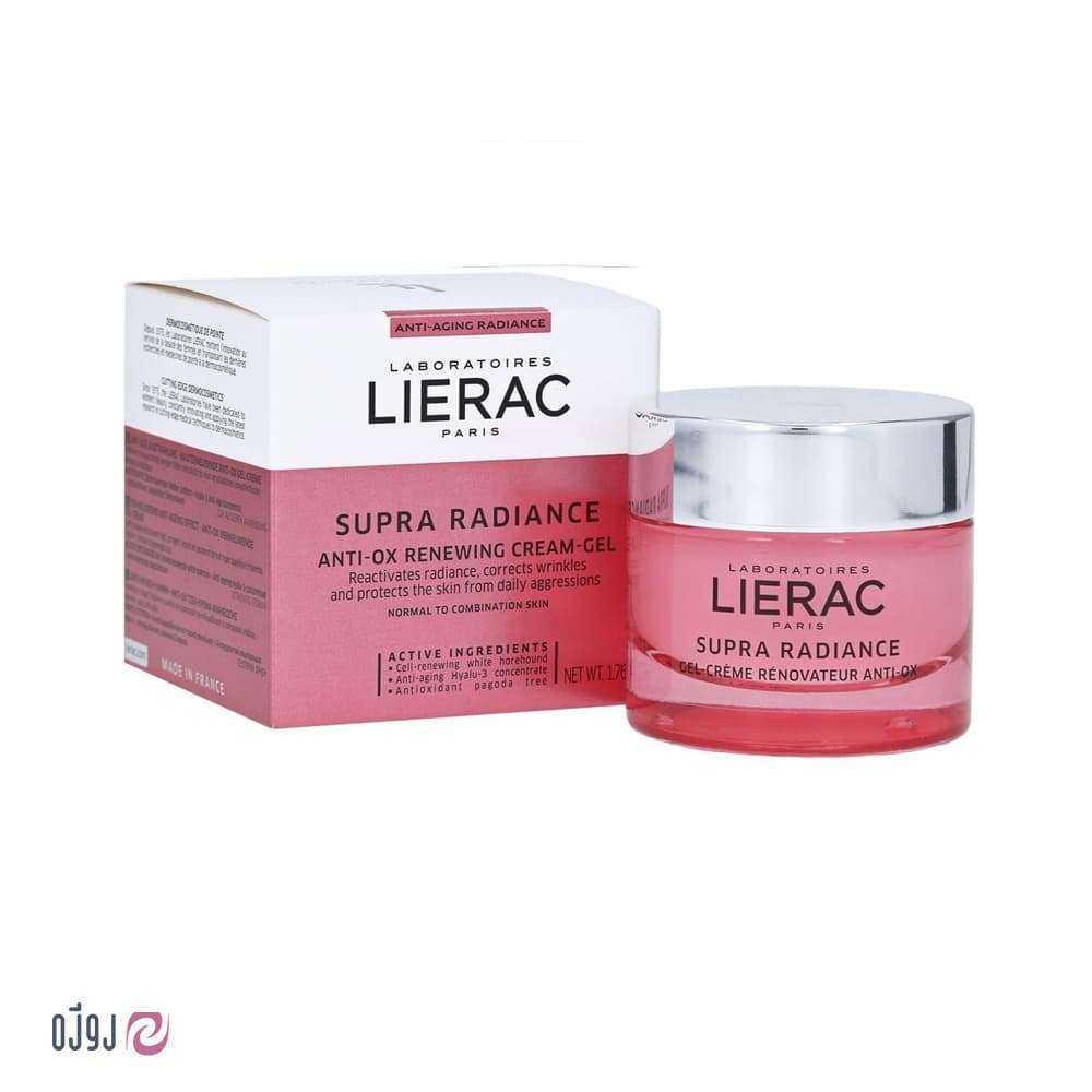 ژل کرم لیراک مدل supra radiance روشن کننده و ضد پیری — تصویر ۲