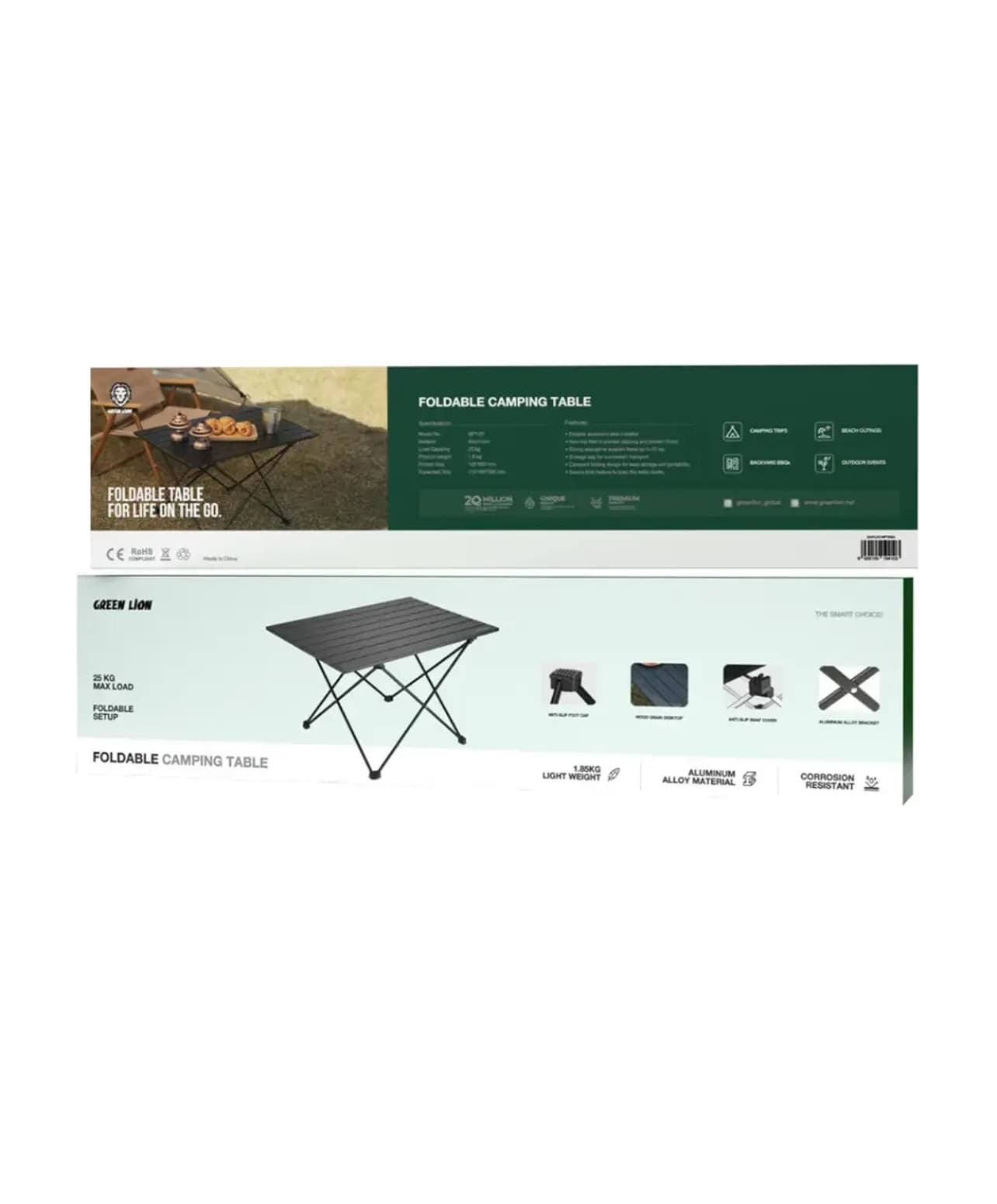 میز تاشو فضای باز گرین لاین مدل Green Lion Outdoor Foldable Table — تصویر ۳
