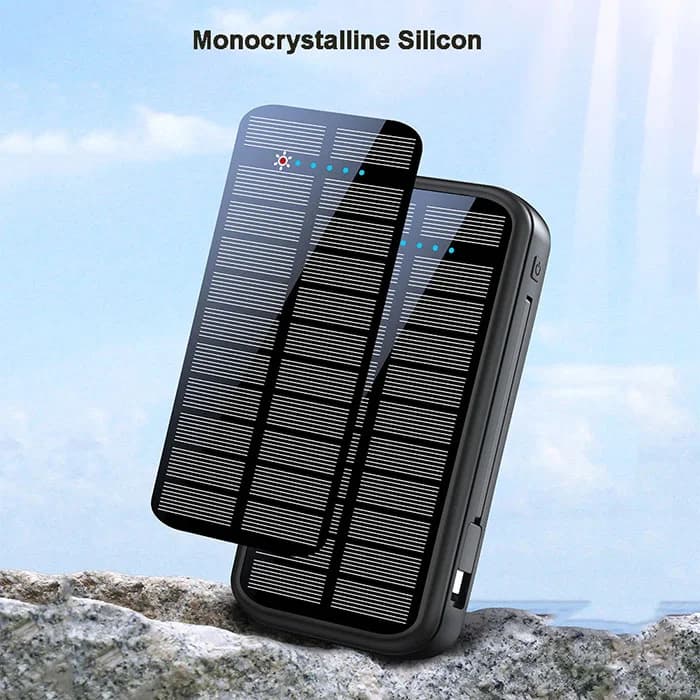 پاوربانک 16000mAh گرین لاین مدل Solar 2 GNPDSOLPB16 با پنل خورشیدی — تصویر ۱۰