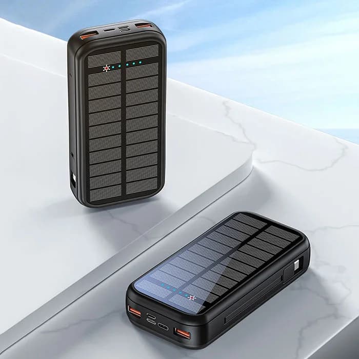پاوربانک 16000mAh گرین لاین مدل Solar 2 GNPDSOLPB16 با پنل خورشیدی — تصویر ۷