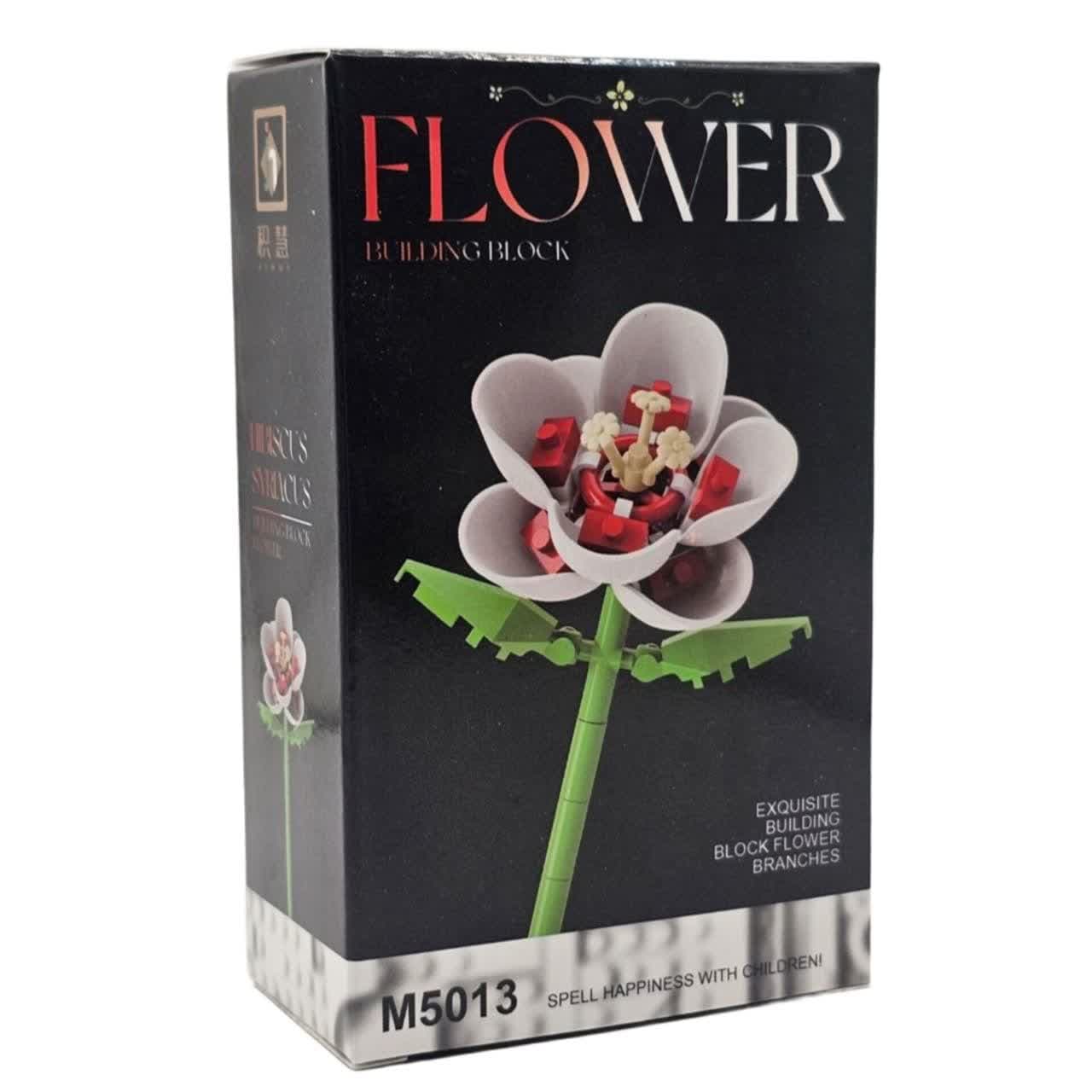 ساختنی 30 تکه ناب سل مدل گل مینیاتوری فلاور طرح شاخه گل کاملیا کد FLOWER BUILDING BLOCK M5013 — تصویر ۷