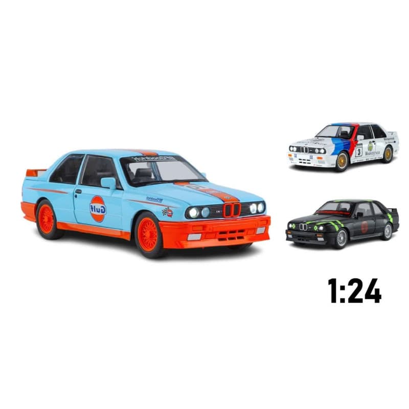 ماکت ماشین ناب سل مدل بی ام و فلزی چراغدار BMW E30 M3 NAAB002 به همراه جاسوییچی — تصویر ۸