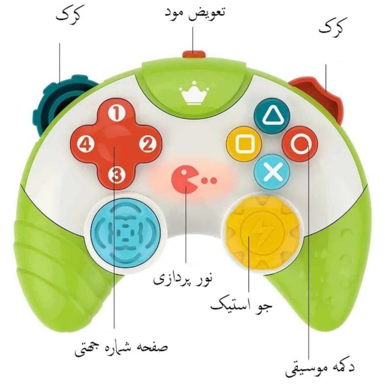 اسباب بازی ناب سل مدل دسته بازی موزیکال چراغدار طرح هانگر کد GAME HANDLE BEST FOR EARLY EDUCATION — تصویر ۲