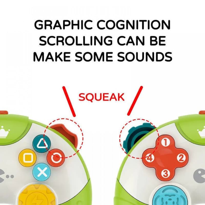 اسباب بازی ناب سل مدل دسته بازی موزیکال چراغدار طرح هانگر کد GAME HANDLE BEST FOR EARLY EDUCATION — تصویر ۸