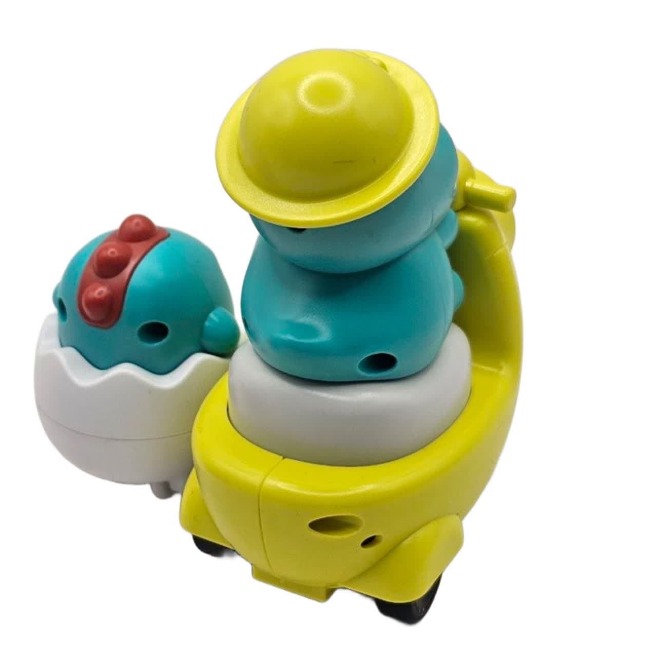 اسباب بازی ناب سل مدل دایناسور و بچه بامزه فشاری قدرتی وسپا سوار کد PRESS AND GO ANIMAL SCOOTER TOY WITH BABY NAAB001 مجموعه 2 عددی — تصویر ۹