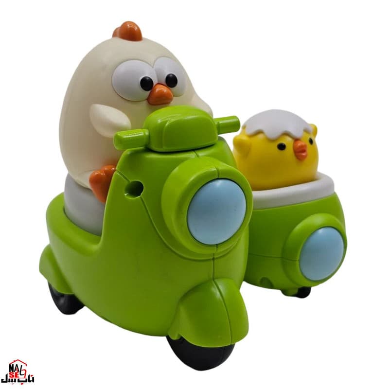اسباب بازی ناب سل مدل جوجه و مرغ فشاری قدرتی وسپا سوار CHIKEN FUN PRESSURE مجموعه 2 عددی — تصویر ۳